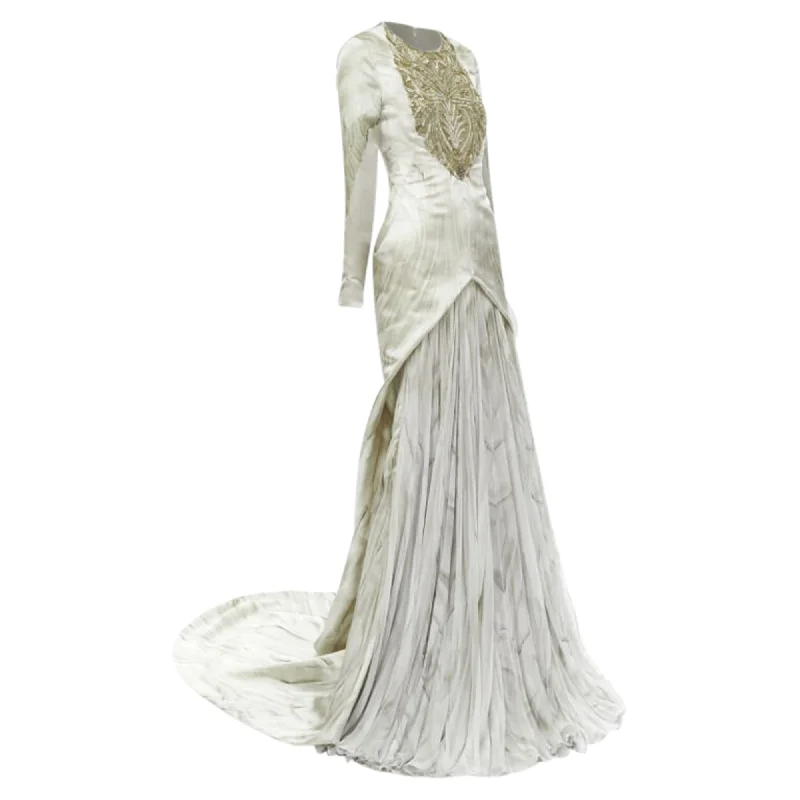 Alexander McQueen Angels Demons embellished chiffon skirt gown