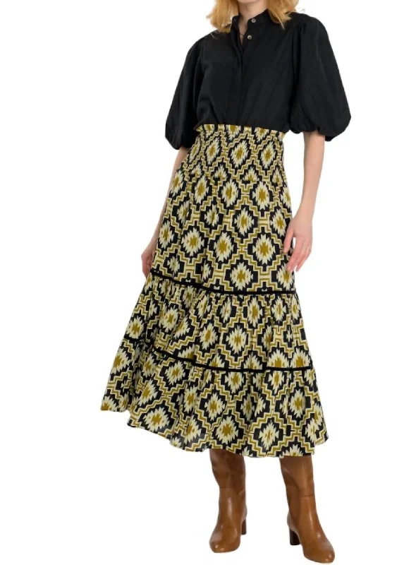 Izzy Skirt Dress In Black Multi