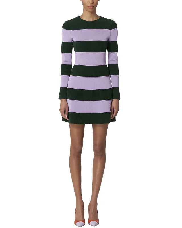 Carolina Herrera Crewneck Knit Mini Dress