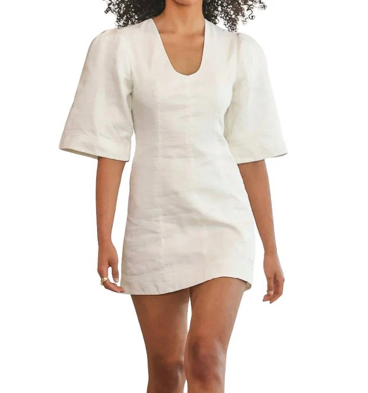 Hunter Twisted Mini Dress In Ivory