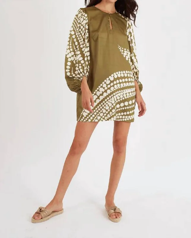 Mia Mini Dress In Olive