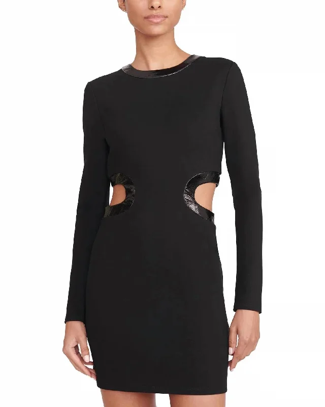 Women's Mini Long Sleeve Dolce Dress In Black