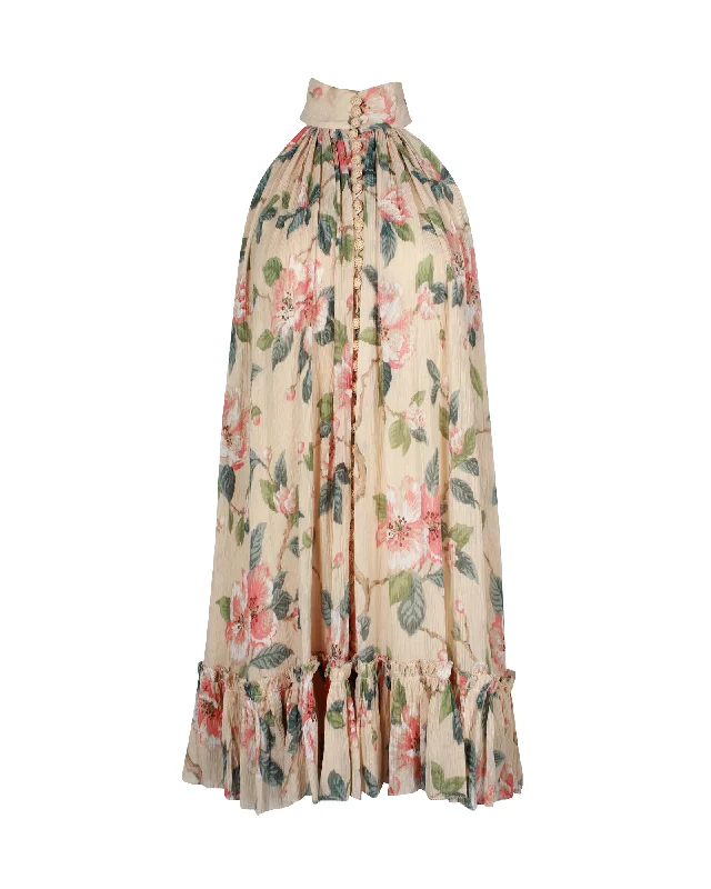 Zimmermann Kirra Mini Dress In Floral Print Cotton