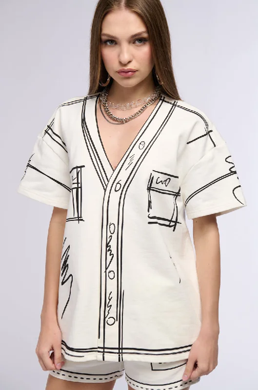 BACK IN THE GAME BUTTON DOWN SHORT SLEEVE SHIRT