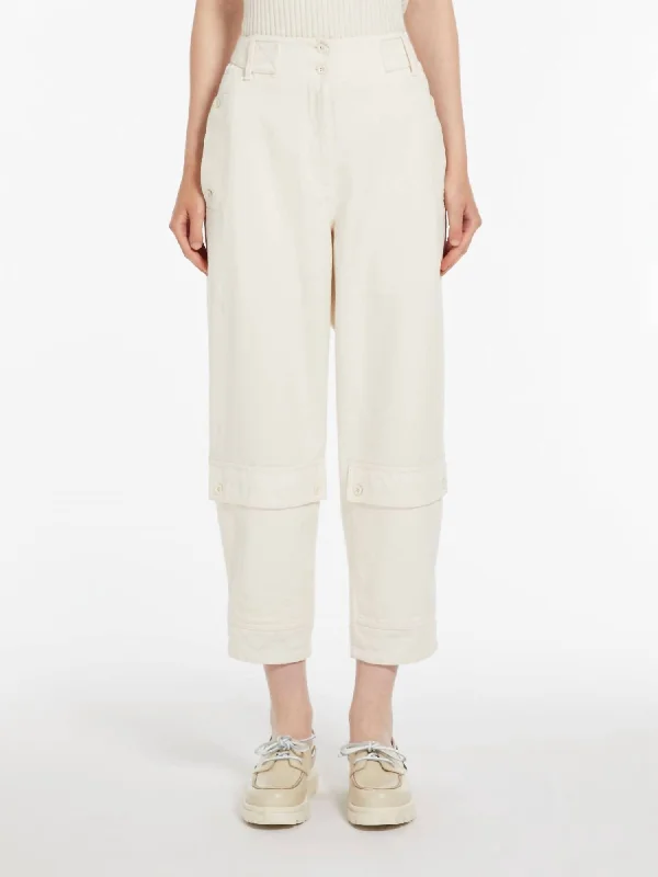 Weekend Gilbert Cotton Worker Trouser In Ecru